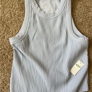 Aerie Women's Ribbed Tank Top - Light Blue